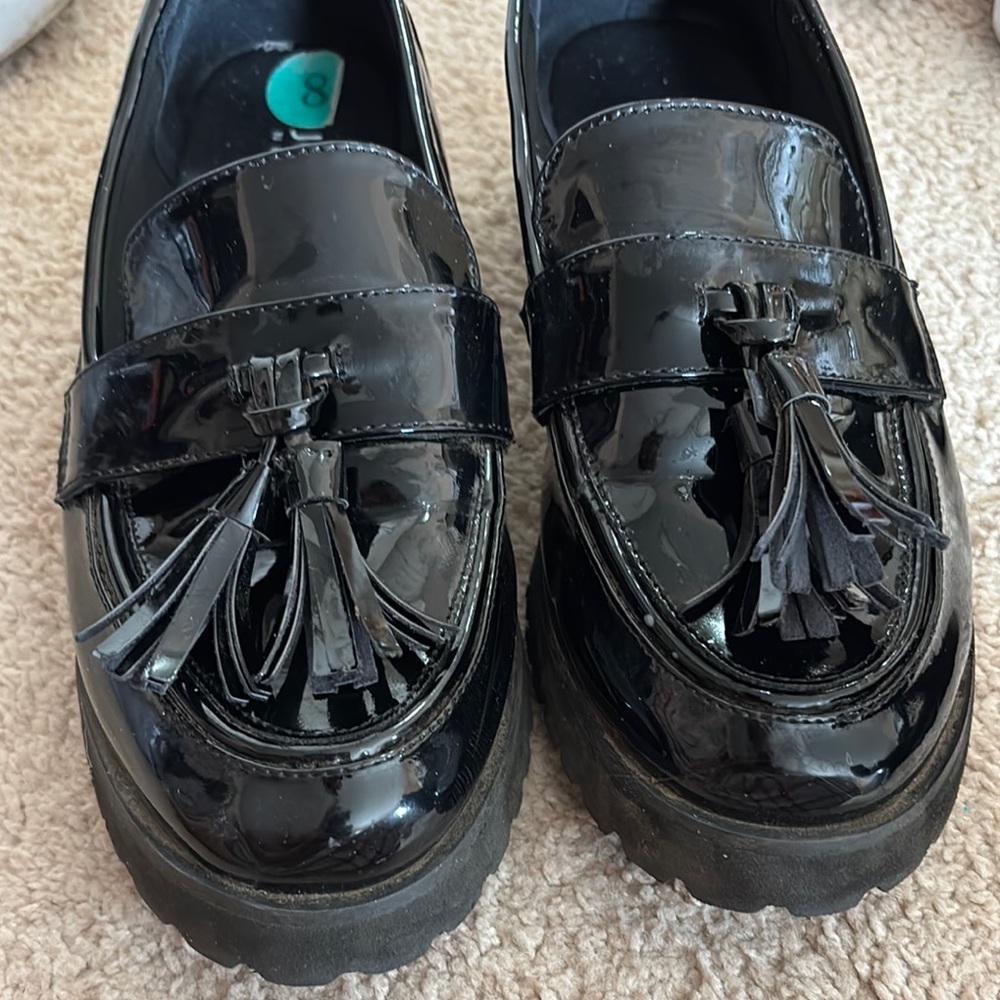 Jones New York Black Patent Loafers